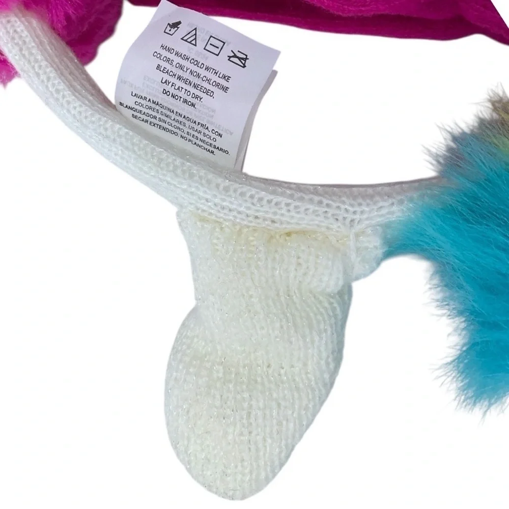 My Little Pony EarMuffs Warmer Stretchy Winter Glove Set Rainbow Pink Girls OS